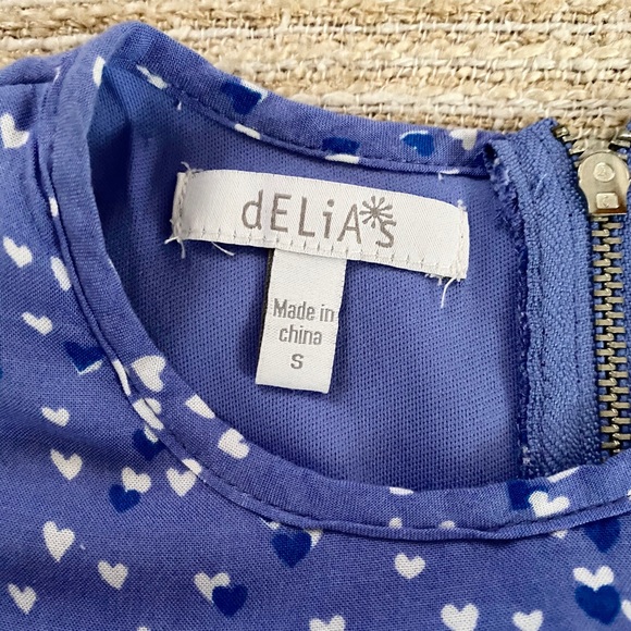 dELiA’s Sleeveless Blue-Violet Heart Print Dress - Picture 2 of 5